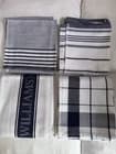 Williams Sonoma Multipack Kitchen Towels Set of 4 NAVY/ WHITE - image 1