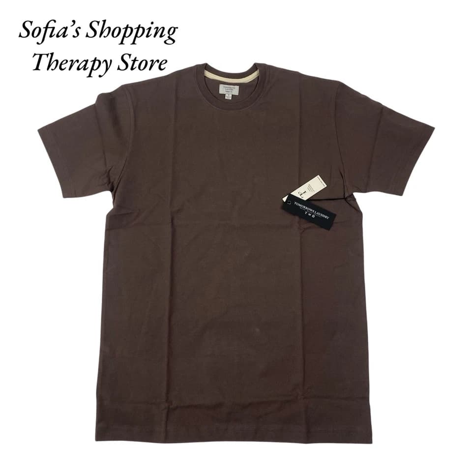 Tomorrows Laundry Men's Modern Essential Tee T-Shirt French Roast SMALL - image 1