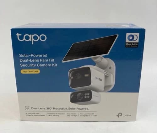 TP-Link Tapo C645D 2K Dual Lens Solar Camera Pan Tilt 360 AI Tracking IP65 - image 1
