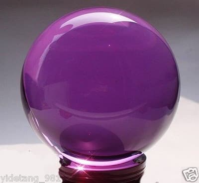 80mm+Stand Asian Rare Natural Quartz Purple Magic Crystal Healing Ball Sphere AA - image 1