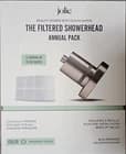 The Jolie Filtered Showerhead Bundle w/ 3 Replacement Filters Brushed Steel NEW - image 1
