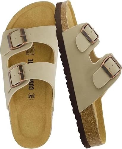 CUSHIONAIRE Lane Cork Footbed Sandals for Women Size 11M - image 1