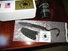 Spartan Blade Phrike 4.25" Utility Knife BNIB Black Plain Edge MADE IN USA - image 1