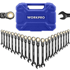 22-piece Ratcheting Wrench Set w/180° Flex Head, Anti-Slip Tooth w/Organizer Box - image 1