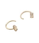 Melissa Joy Manning 14k Gold Marquis Opal Hug Hoop Earrings - image 1