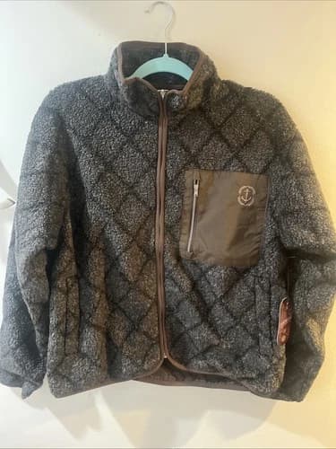 RARE Fjord Stone Sherpa Fleece Jacket Men's XS - image 1
