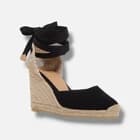 Castañer Women's Black Carina Espadrille Wedge Sandals Shoes Size 40 - image 1