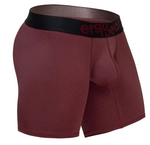 ErgoWear Boxer Briefs Mid-Cut MAX Flow Stretchy Long Boxer Burgundy 1796 46 - image 1