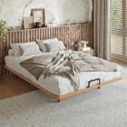 Natural Bamboo Full Size Platform Bed Frame with Wood Slats Support - image 1
