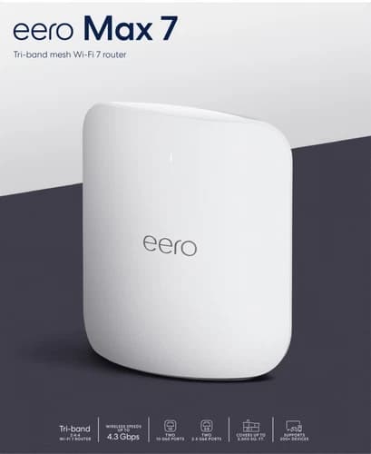 Eero Max 7 Tri-Band Mesh Wi-Fi 7 Router - 10 Gbps Ethernet (NO ISP RESTRICTION) - image 1