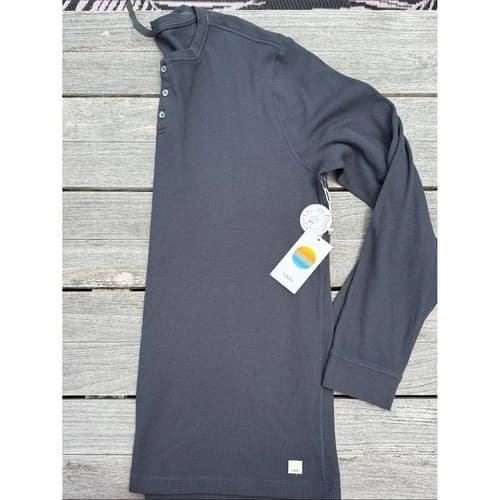 Vuori Waffle Henley Navy Blue Long Sleeve Thermal Shirt Men's XXL - image 1