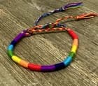 Rainbow Braided LGBTQ Gay Pride Bracelet - image 1