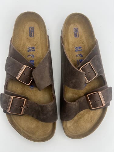 Birkenstock Arizona Soft Footbed Oiled Leather Size 41 WMN 10 Men's 8 Brown NEW - image 1