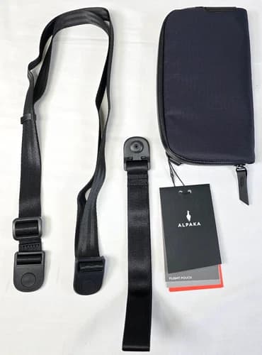 Alpaka Flight Pouch Crossbody Wristlet Day bag Black Axoflux 210D Unisex NWT NEW - image 1