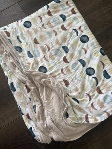 Little Sleepies Triple Layer Cloud Blanket Luna Neutral Adult Size 65” X 85” EUC - image 1