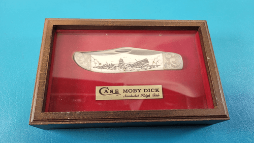 CASE XX Moby Dick Scrimshaw W165 SAB SSP Folding Pocket Knife c. 1979 TR593 - image 1