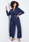 Avenue Women's Plus Size Glamour Wrap Front Jumpsuit - image 1
