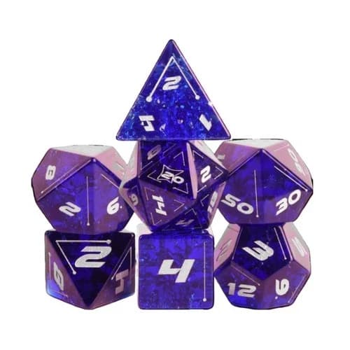 Misty Mountain Glass Dice Poly Set - Shattered Glass, Starfinder (7) New - image 1