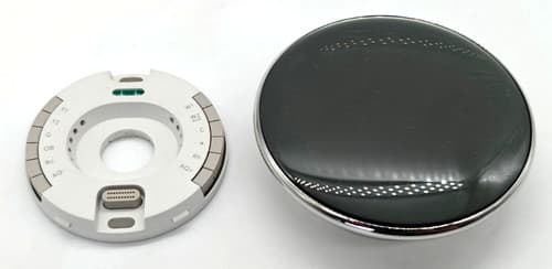 Google Nest Learning Thermostat 4th Gen Polished Silver w/ Wall Base Mount USED - image 1