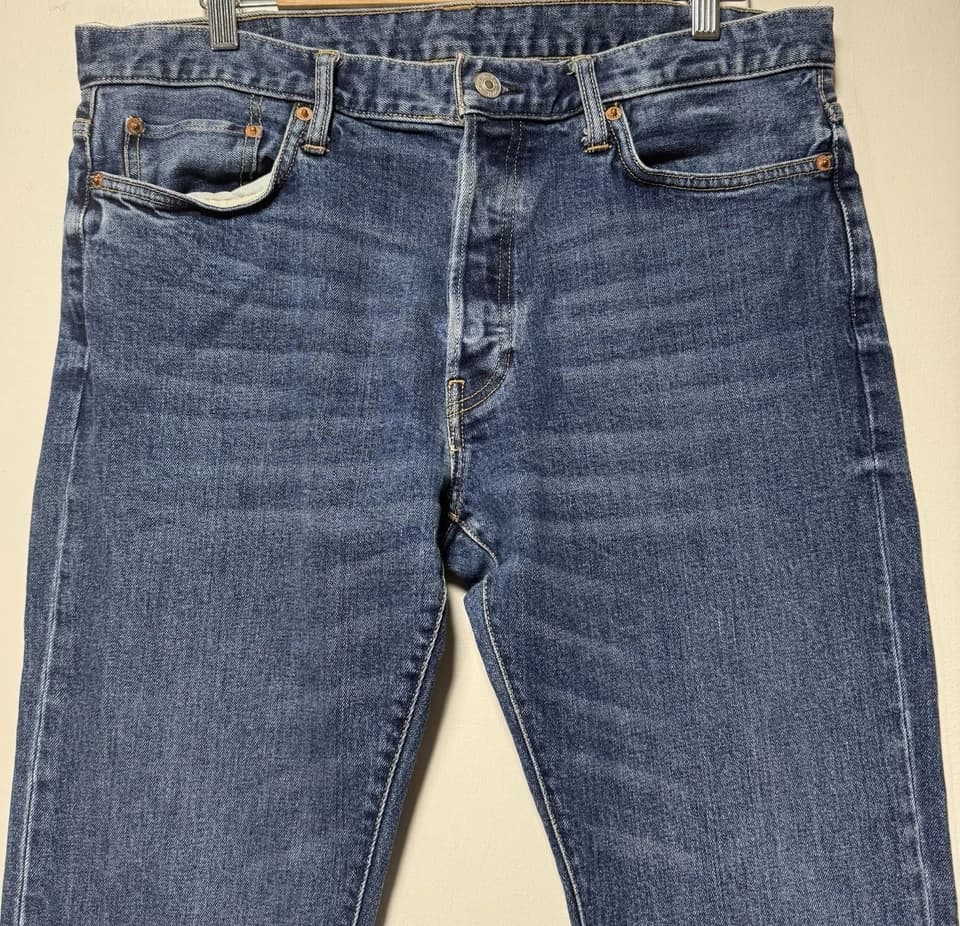 Buck Mason Maverick Slim Straight Blue Jeans Medium Wash Denim 5-Pocket Men's - image 1