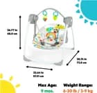 Bright Starts Playful Paradise Portable Compact Baby Swing with Toys, Unisex New - image 1