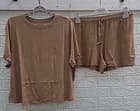 New Nuuds Pajama Short Set Women's US Size L - image 1