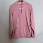 Glossier Original Pink Hoodie Sweatshirt New Size Medium - image 1