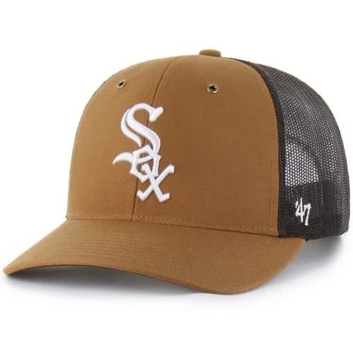 Men's Carhartt x '47 Brown Chicago White Sox Trucker Adjustable Hat - image 1