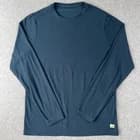 Vuori Strato Tech Tee Shirt Long Sleeve Performance Stretch Medium Mens Blue - image 1