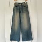 Discont’d Baggy Wide Leg Denim Jeans Sz 26 NWOT 27x32 UNISEX New - image 1