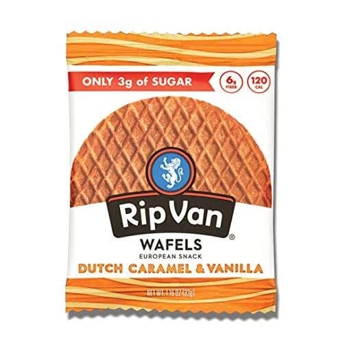 Dutch Caramel & Vanilla Stroopwafels, Healthy Snacks, Non-GMO, Low Calorie, L... - image 1