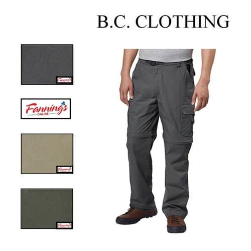 BC Clothing Mens Convertible Stretch Cargo Hiking Active Pants Shorts J41 - image 1