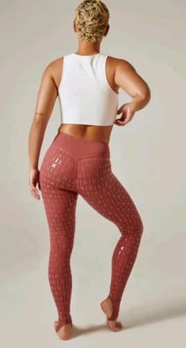 CXIX Gecko Grip Mauve Pole Dance Yoga Gym Leggings Sz Small - image 1