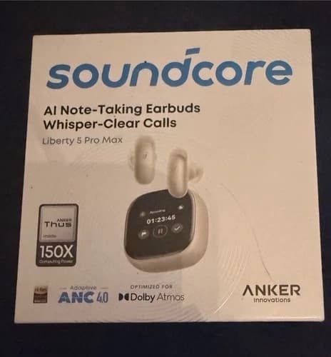New Listing Anker soundcore Liberty 5 Pro Max, AI Note-Taker Whisper-Clear Calls Brand New Opens in a new window or tab - image 1