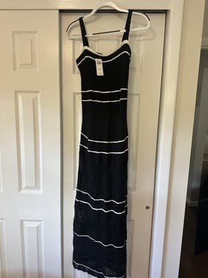 New With Tags Abercrombie & Fitch Crochet Maxi Dress - 100% Cotton - Small Tall - image 1