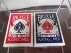 Vintage 2 Decks Bicycle Poker 808 Blue/Red Rider Back Playing Cards Sealed - image 1