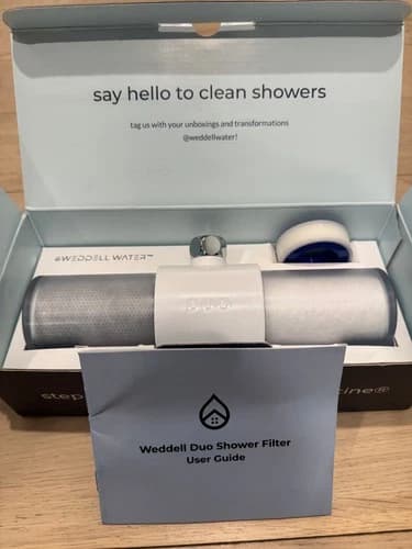New Weddell Duo Shower Water Filter NSF Certified Shower Filter WD-100 - White - image 1
