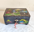 1930s Vintage Wooden Japan Art Mirror Cosmetic Safety Musical Box Japan WN102 - image 1