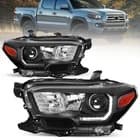 Pair LED DRL Headlights Assembly w/ Black Housing For 2016-2021 Toyota Tacoma (For: Toyota Tacoma) - image 1