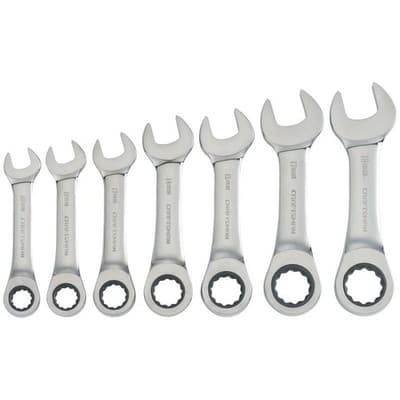 Craftsman Metric Stubby Ratcheting Combination Wrench Set 7 pc - image 1