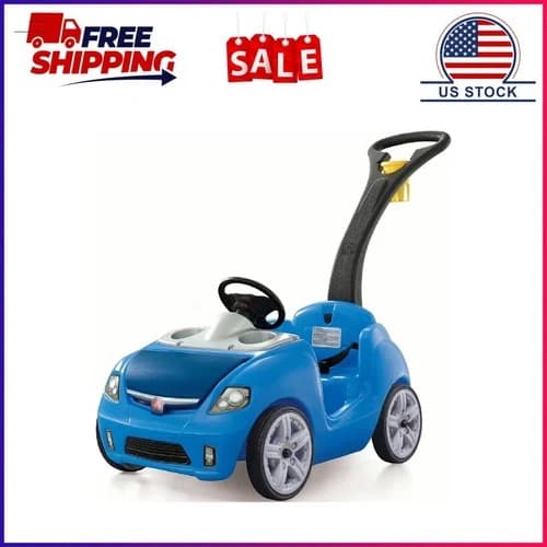 Step2 Whisper Ride II Kids Blue Push Car and Ride on Toy for Toddlers - image 1