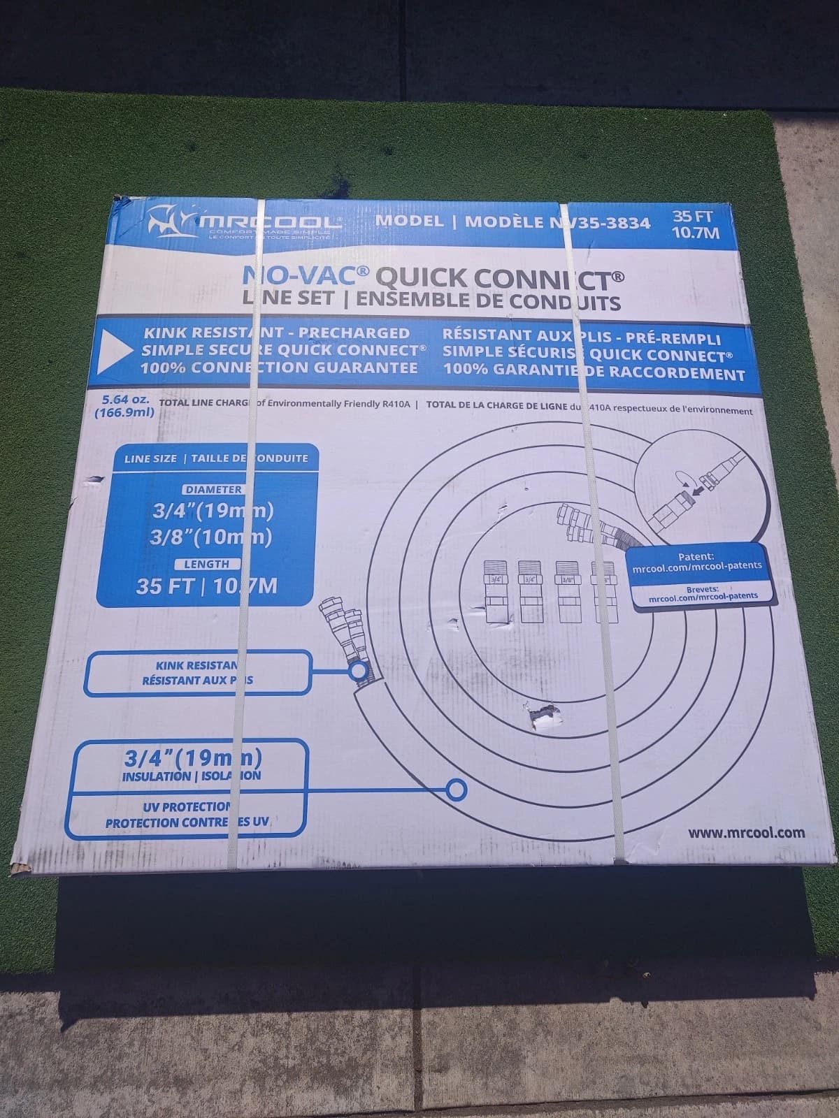 MRCOOL No-Vac Quick Connect 3/8" x 3/4" Pre-Charged Line Set 35 Feet NV35-3834 - image 1