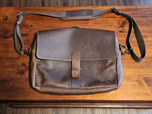 Nutsac Jones 15 Messenger Bag in OxBlood Leather - image 1