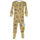 Little Sleepies Disney Winnie The Pooh Bamboo Zippy Pajamas Sz 2T Yellow - image 1