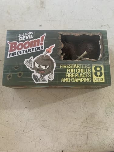 NEW! JEALOUS DEVIL Organic Charcoal Firestarter Boom Boom! Firestarters 8 Units - image 1