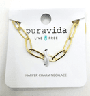 Pura Vida Harper Statement Paperclip Chain Necklace 16" + 3" - image 1