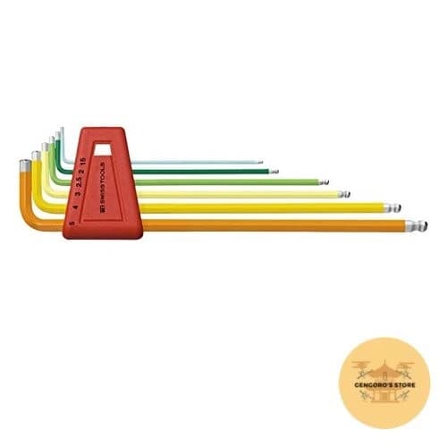 PB Swiss Tools 212LH Ball End Long Rainbow Hex Key Set - image 1