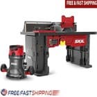 Router Table Combo W/ Fixed Base Router Above Table Adjustment Bit Storage - image 1