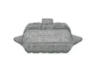 Creative Co-Op Pressed Glass Butter Dish with Grid Pattern, Clear - image 1