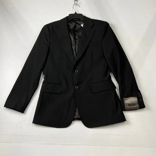 BANANA REPUBLIC Plain Weave Suit Jacket Men's Size 36 Short Black - image 1
